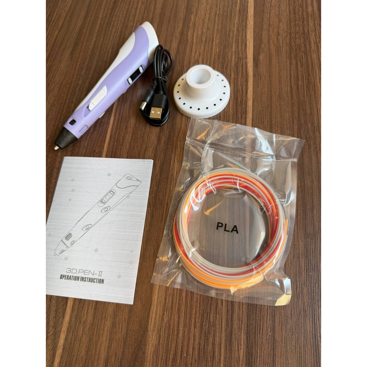 قلم طراحی سه بعدی مدل 3D PEN-2 اورجینال نمایشگر دار با تنظیم سرعت و پشتیبانی از فیلامنت PLA و ABS