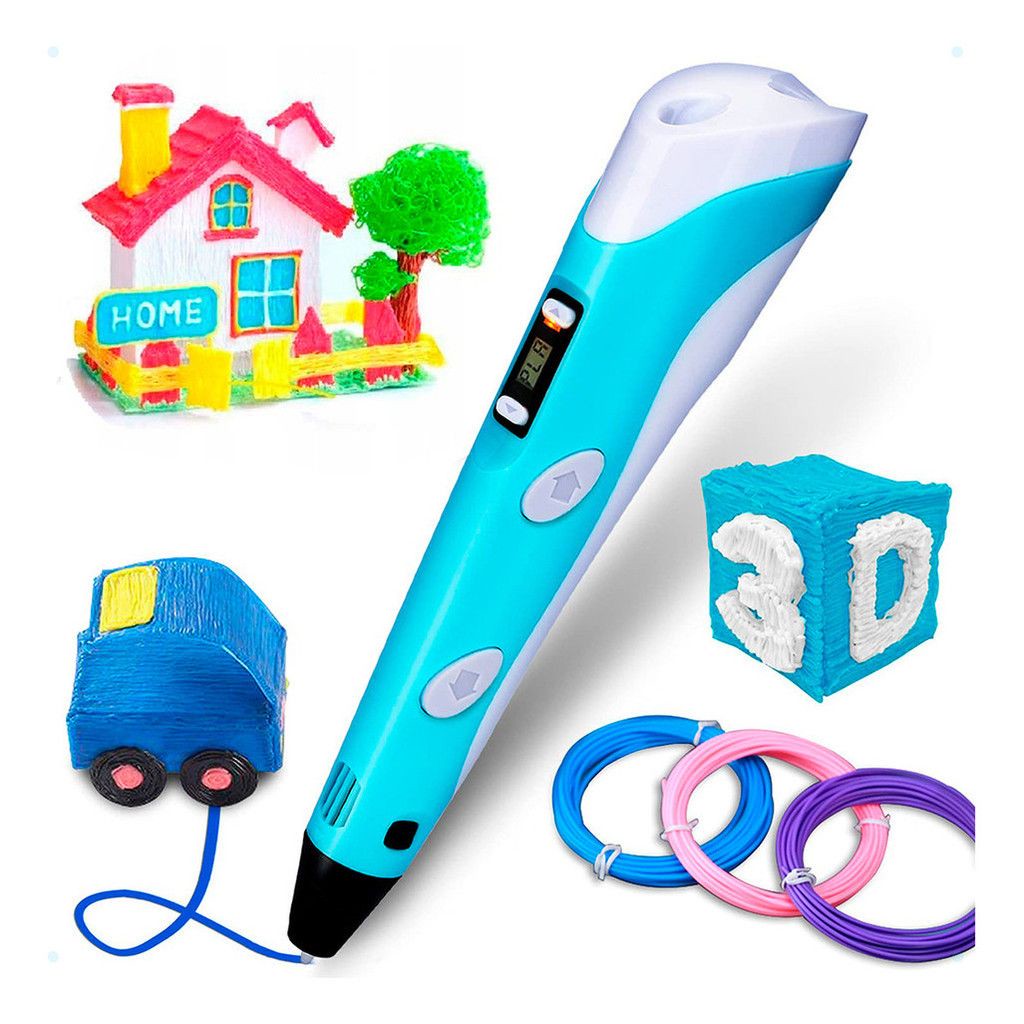قلم طراحی سه بعدی مدل 3D PEN-2 اورجینال نمایشگر دار با تنظیم سرعت و پشتیبانی از فیلامنت PLA و ABSجدید