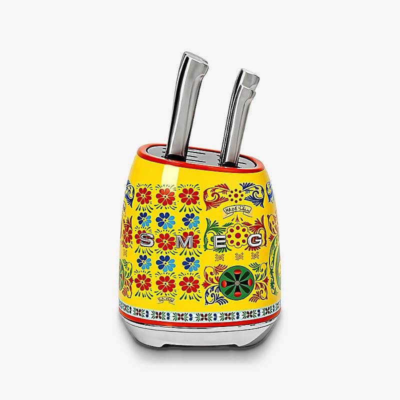 چاقو آشپزخانه 7 پارچه با تیغه استیل و با دسته استیل اسمگ مدل Dolce Gabbana