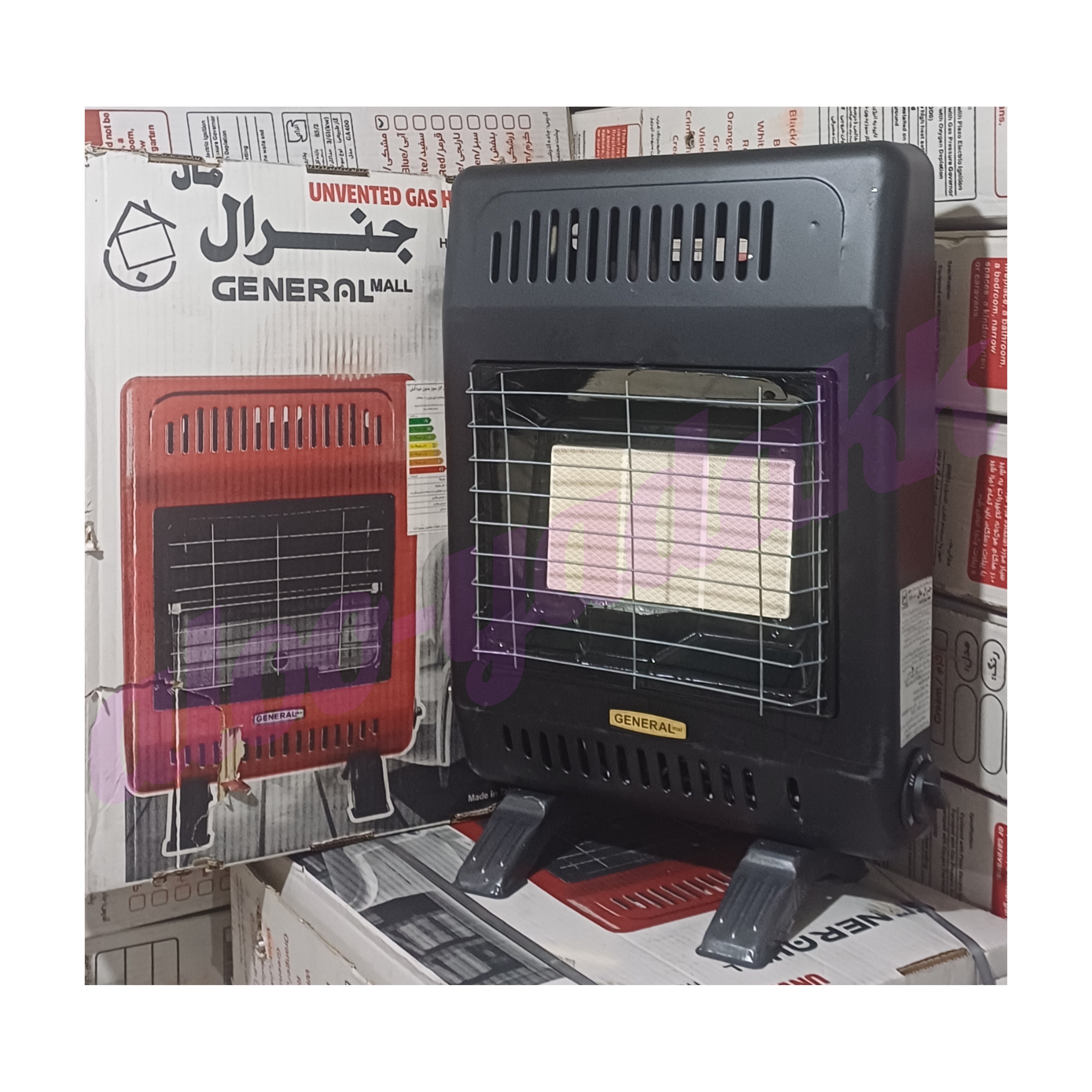 بخاری گازی سفالی بدون دودکش JENERAL MALL با برچسب انرژی و گارانتی 2 سالهجدید