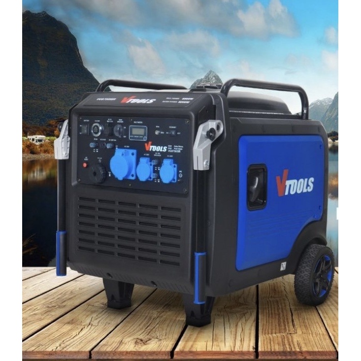 موتور برق 8 5 کیلو وات سه گانه سوز سایلنت وی تولز ریموت استارت مدل VG8750ISR-G LNG