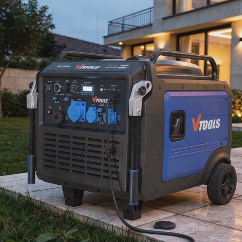 موتور برق 8 5 کیلو وات سه گانه سوز سایلنت وی تولز ریموت استارت مدل VG8750ISR-G LNG