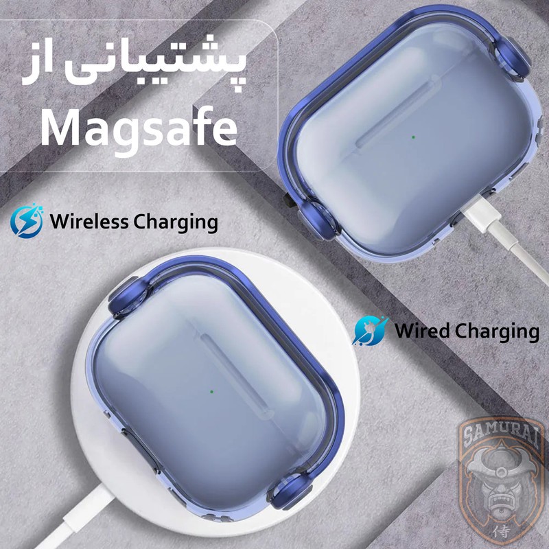 کاور سامورایی مدل Quad-45 مناسب برای کیس اپل Airpods Pro 3 ارسال پس کرایه