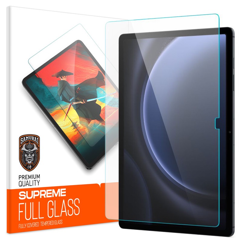 محافظ صفحه نمایش شفاف سامورایی مدل GlastR مناسب برای تبلت سامسونگ Galaxy Tab S7 FE S9 FE Plus S9 Plus ارسال پس کرایه