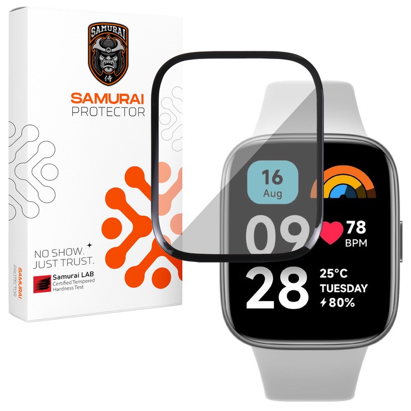 محافظ صفحه نمایش سامورایی مدل Pama مناسب برای ساعت هوشمند شیائومی Redmi Watch 3 ارسال پس کرایه