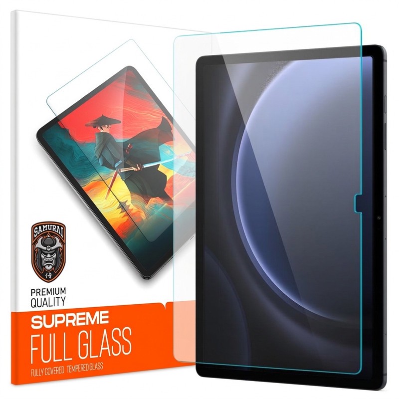 محافظ صفحه نمایش شفاف سامورایی مدل GlastR مناسب برای تبلت سامسونگ Galaxy Tab S7 FE S9 FE Plus S9 Plus ارسال پس کرایه