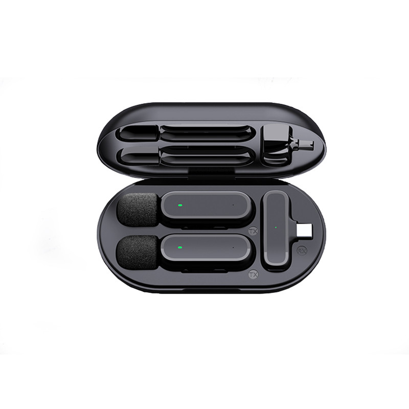 ست میکروفن دوتایی یقه ای بی سیم مدل K61 DUAL TYPE-Cجدید