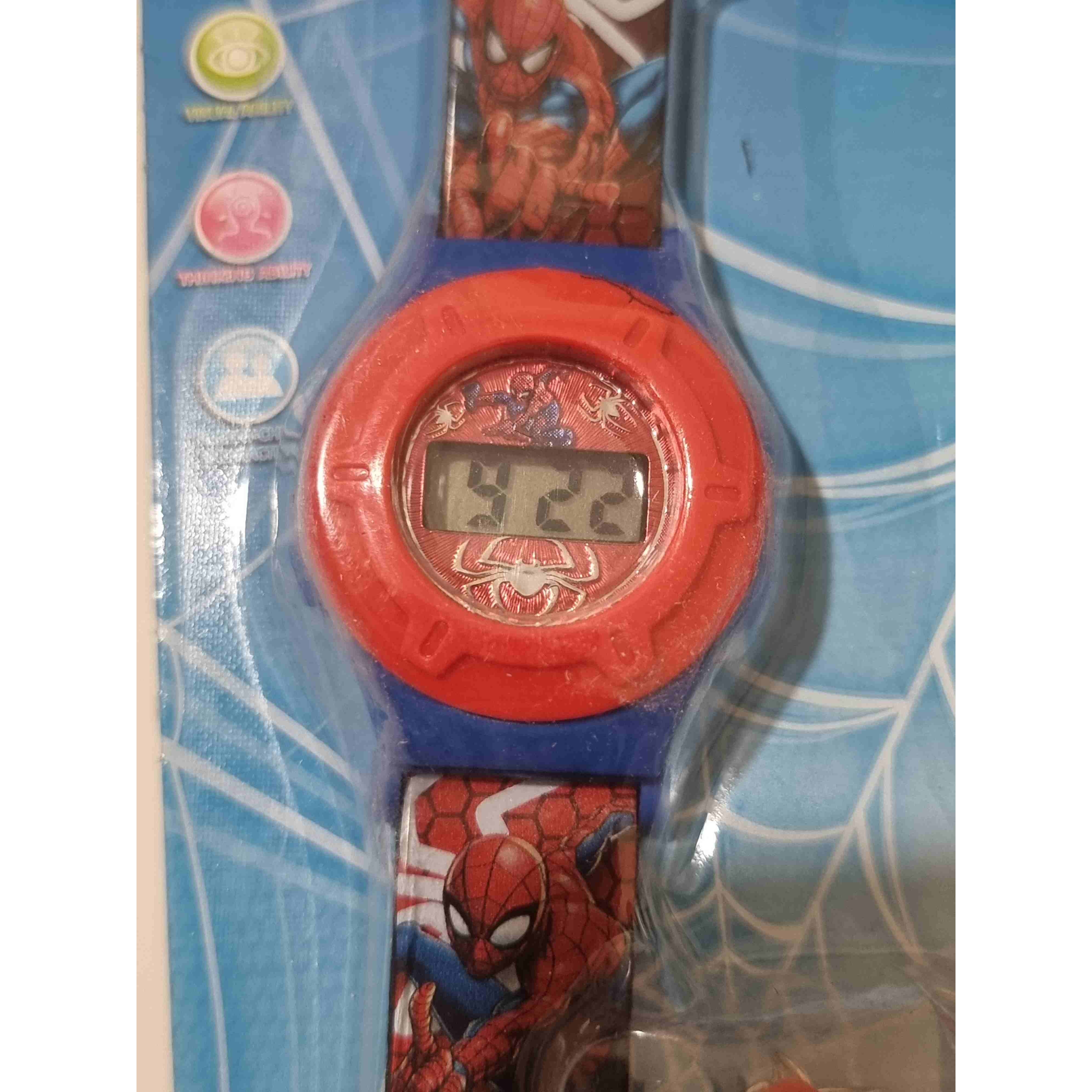 ست ساعت و پاسوییچی بچگانه طرح مرد عنکبوتی از برند Cute toysجدید