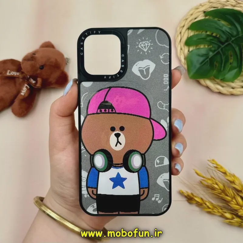 قاب گوشی iPhone 12 - iPhone 12 Pro آیفون طرح ضد ضربه هولوگرافیک چند بعدی لاکچری طرح عروسکی تدی کد 14738