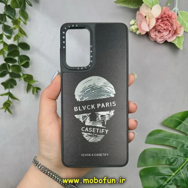 قاب گوشی Galaxy A73 سامسونگ پشت گلس آینه ای اورجینال CASETIFY طرح اسکلت کد E18-15286