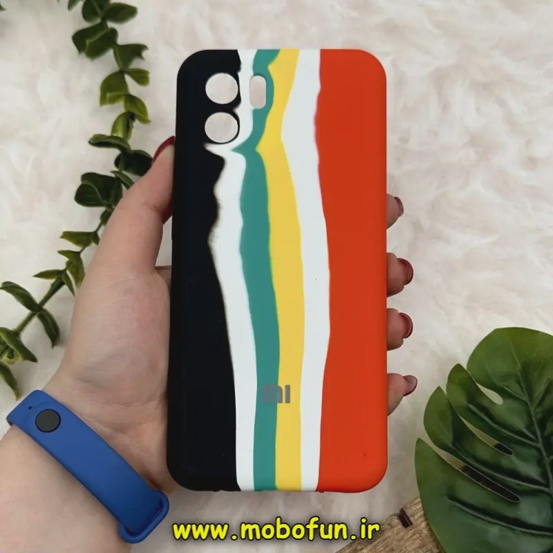 قاب گوشی Redmi A1 - Redmi A2 شیائومی سیلیکونی اورجینال آبرنگی رنگین کمانی پاک کنی درجه یک زیربسته محافظ لنز دار کد 74