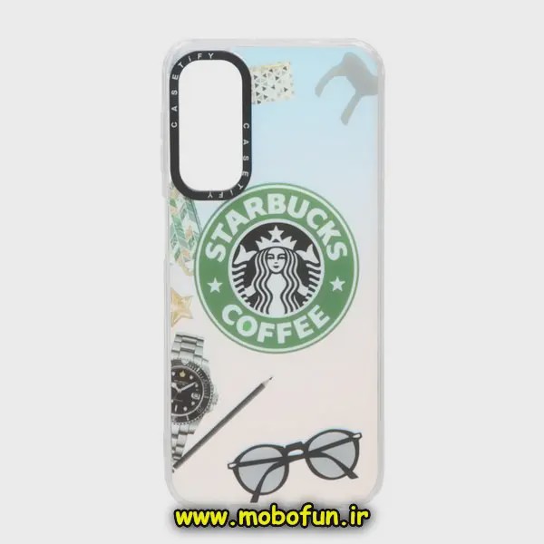 قاب گوشی Galaxy A24 4G سامسونگ طرح اسپرت SPORT ضد ضربه هولوگرامی کیستیفی CASETIFY طرح استارباکس STARBUCKS کد 360