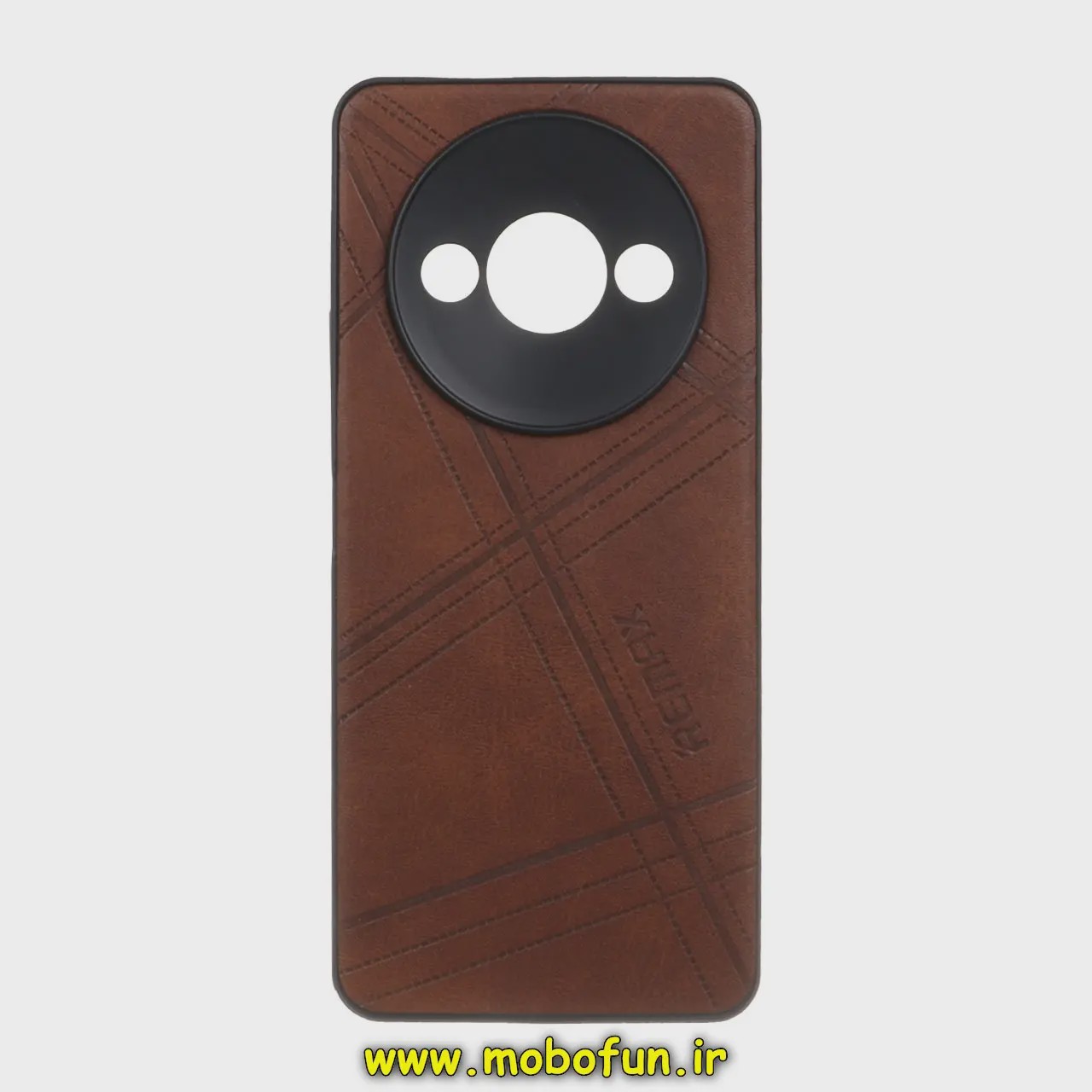 قاب گوشی Redmi A3 - Redmi A3X شیائومی طرح ژله ای چرمی ساده REMAX قهوه ای کد E40-21908