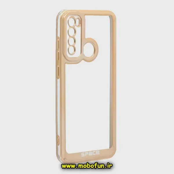 قاب گوشی Redmi Note 8 - Redmi Note 8 2021 شیائومی طرح الکتروپلیتینگ ژله ای شفاف اورجینال اسپیس SPACE محافظ لنز دار طل...