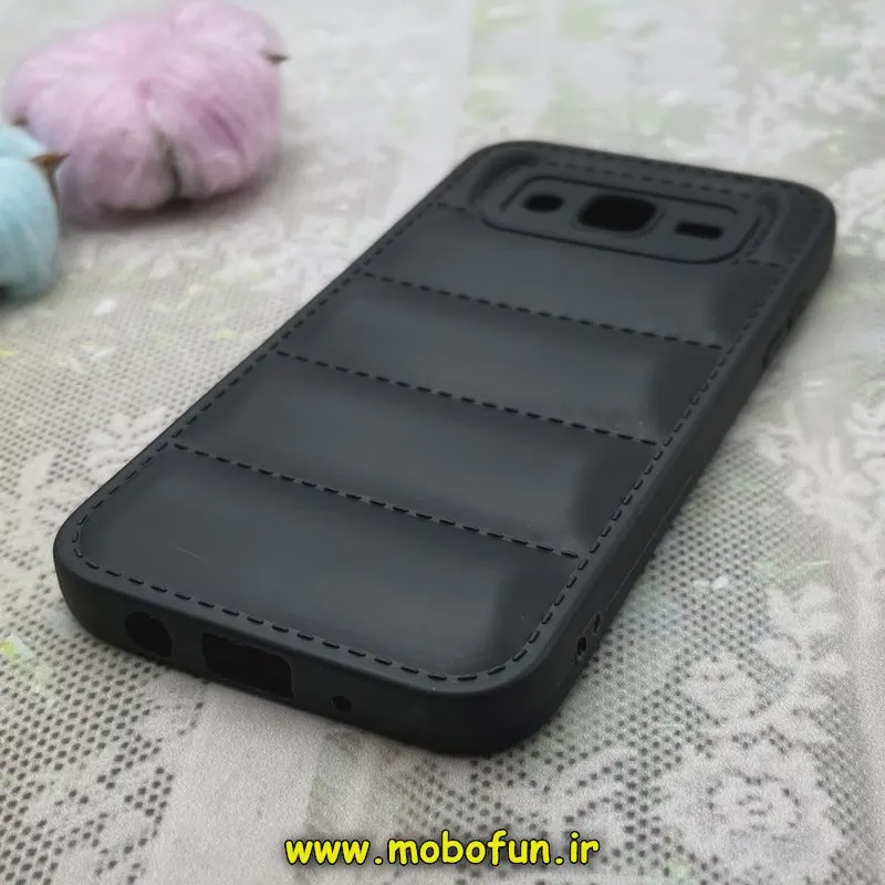قاب گوشی Galaxy J5 2015 - J500 سامسونگ سیلیکون ژله ای پافر PC زیر بسته محافظ لنز دار مشکی کد 30407