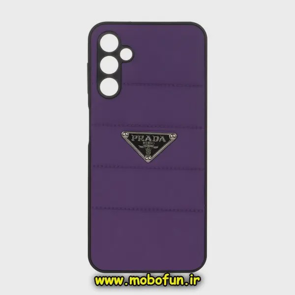 قاب گوشی Galaxy A14 4G - Galaxy A14 5G سامسونگ طرح دار پافر چرمی محافظ لنز دار پرادا PRADA بنفش کد E40-171187