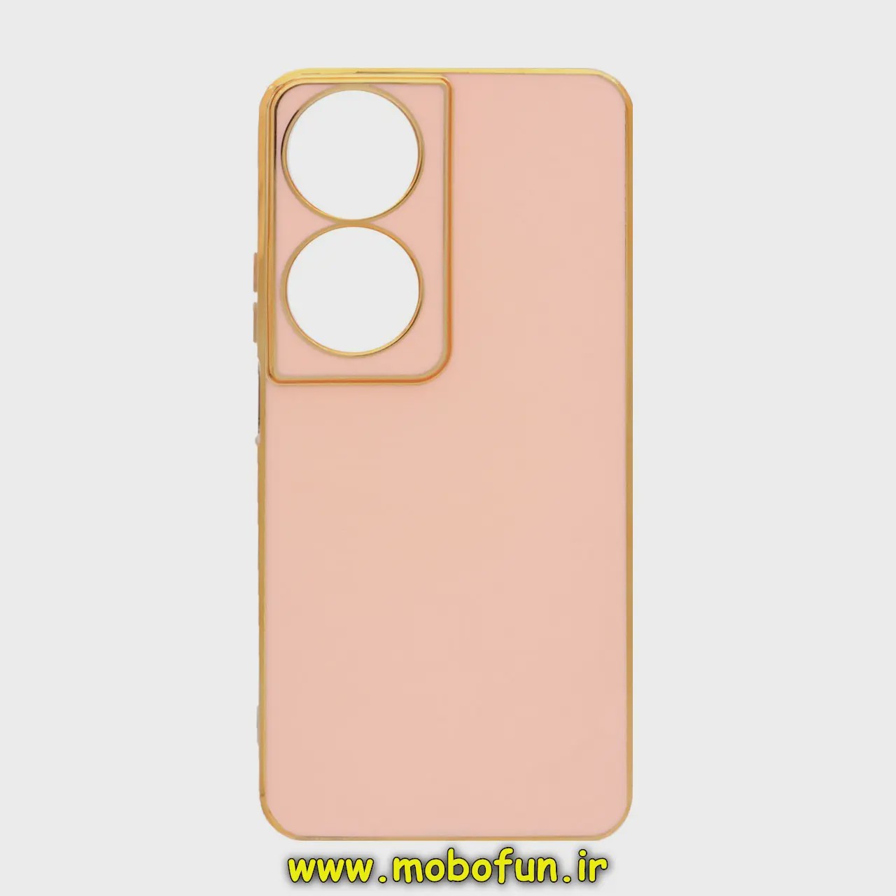 قاب گوشی Honor X7B آنر طرح ژله ای مای کیس گلد لاین دور طلایی گلبهی کد 22320