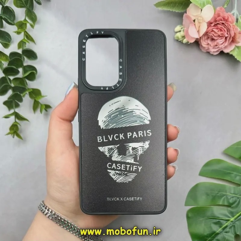 قاب گوشی Galaxy A53 سامسونگ پشت گلس آینه ای اورجینال CASETIFY طرح اسکلت کد E18-15272