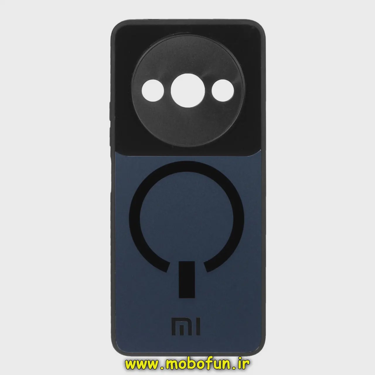 قاب گوشی Redmi A3 - Redmi A3X شیائومی PVD مدل LENS طرح مگ سیف محافظ لنز دار مشکی سرمه ای کد E42-21202