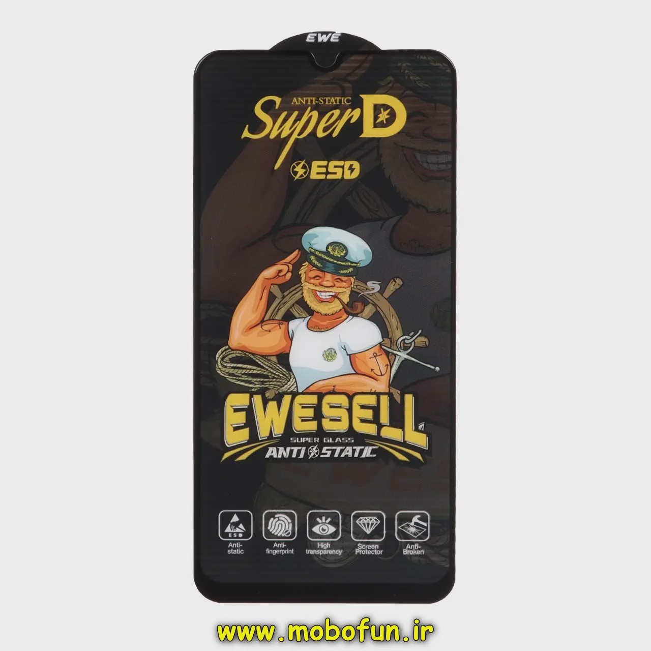 گلس گوشی Galaxy A20 - A30 - A50 - A50S - M30 - M30S - M10S - M21 - M31 - M31 Prime - F41 شیشه ای EWESELL سری Anti Sta...