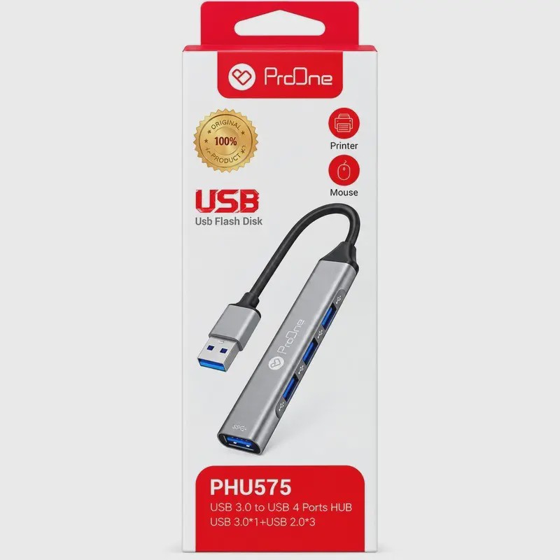 هاب 4 پورت پرووان مدل PHU575 کد Z214-140943