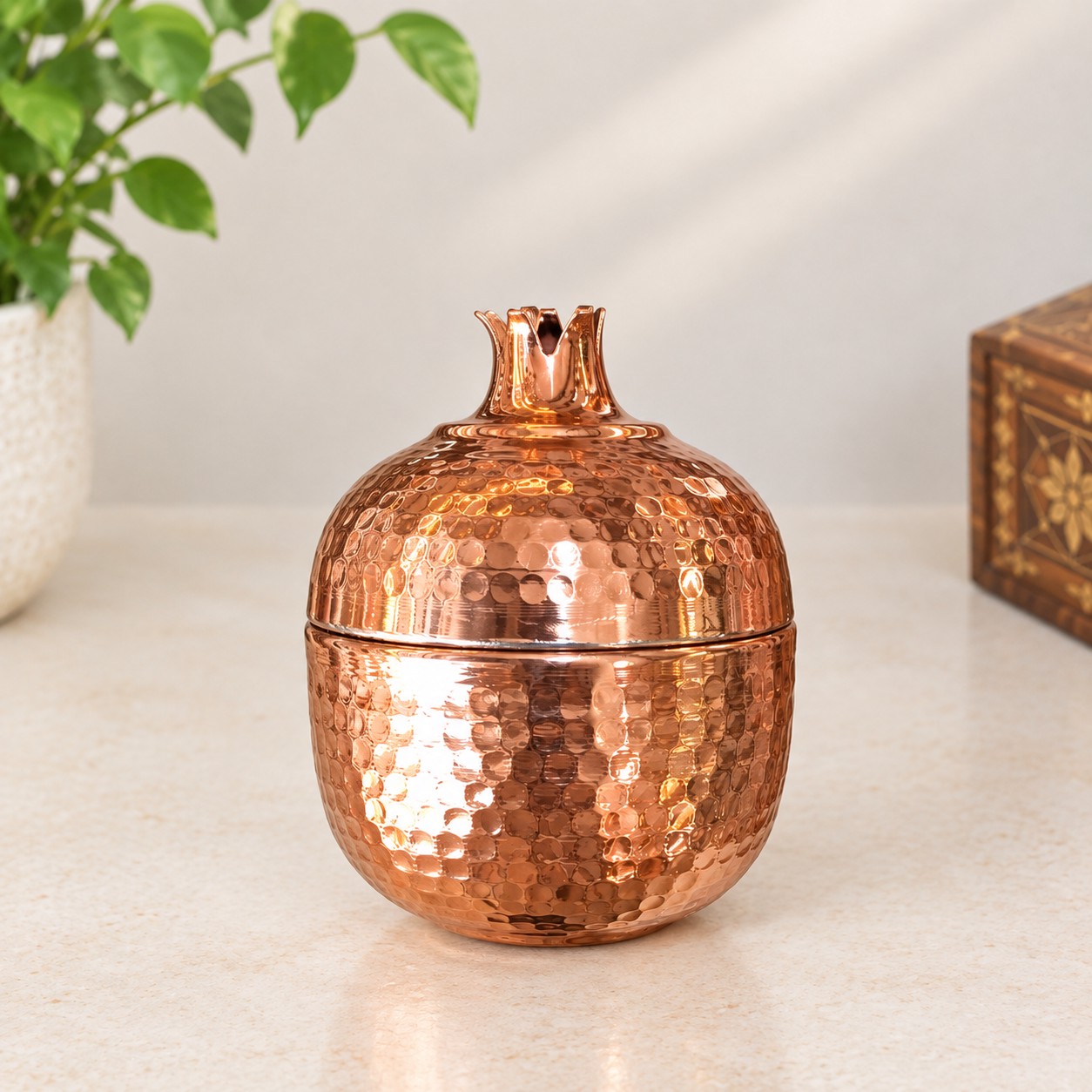 قندان مس طرح انار دوسایز