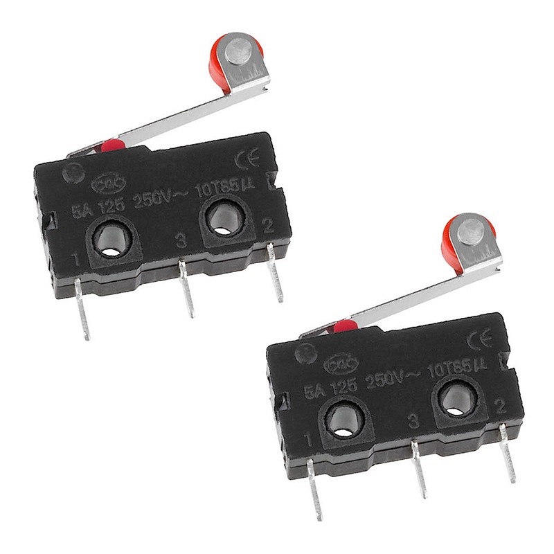 میکرو سوئیچ اهرم دار مدل 5A-250V-KW11.3Z بسته 2 عددی