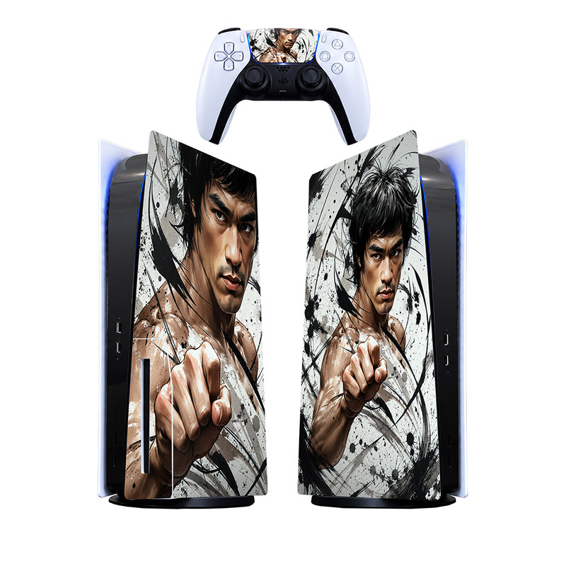 برچسب کنسول بازی پلی استیشن 5 FAT DISC کایمون مدل Bruce Lee کد p5f057جدید