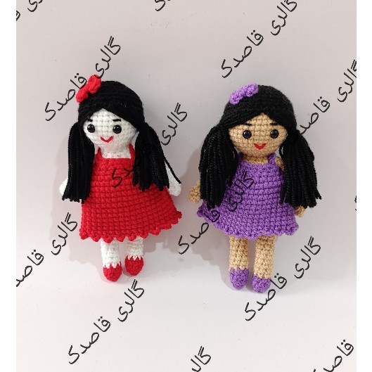 عروسک دختر بافتنی 14سانت