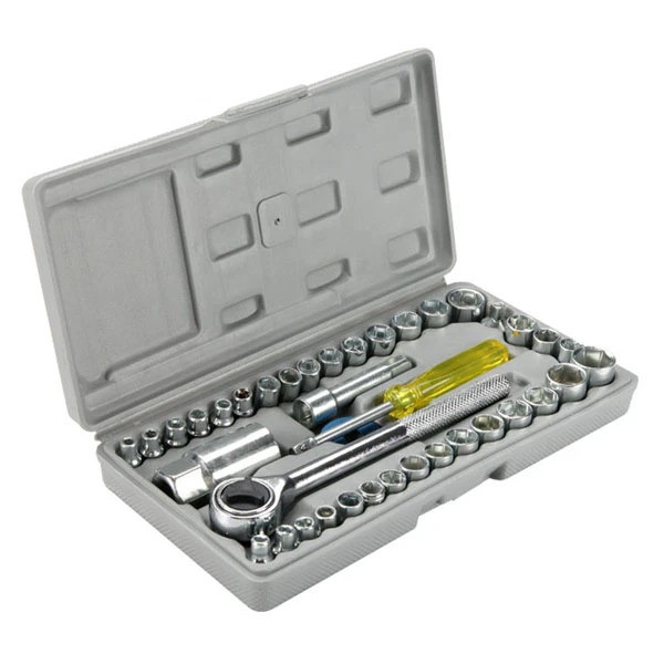 آچار بکس و دسته بکس آیوا مدل as-12580 مجموعه 40 عددی