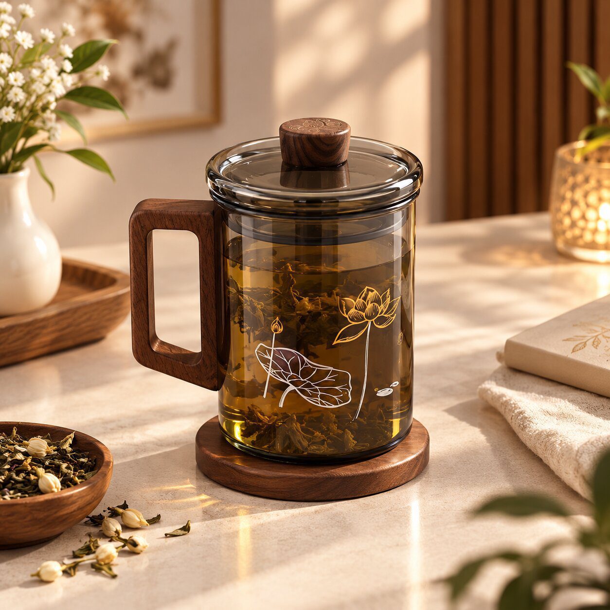 دمنوش ساز پیرکس دودی (فیلترشیشه ای)
