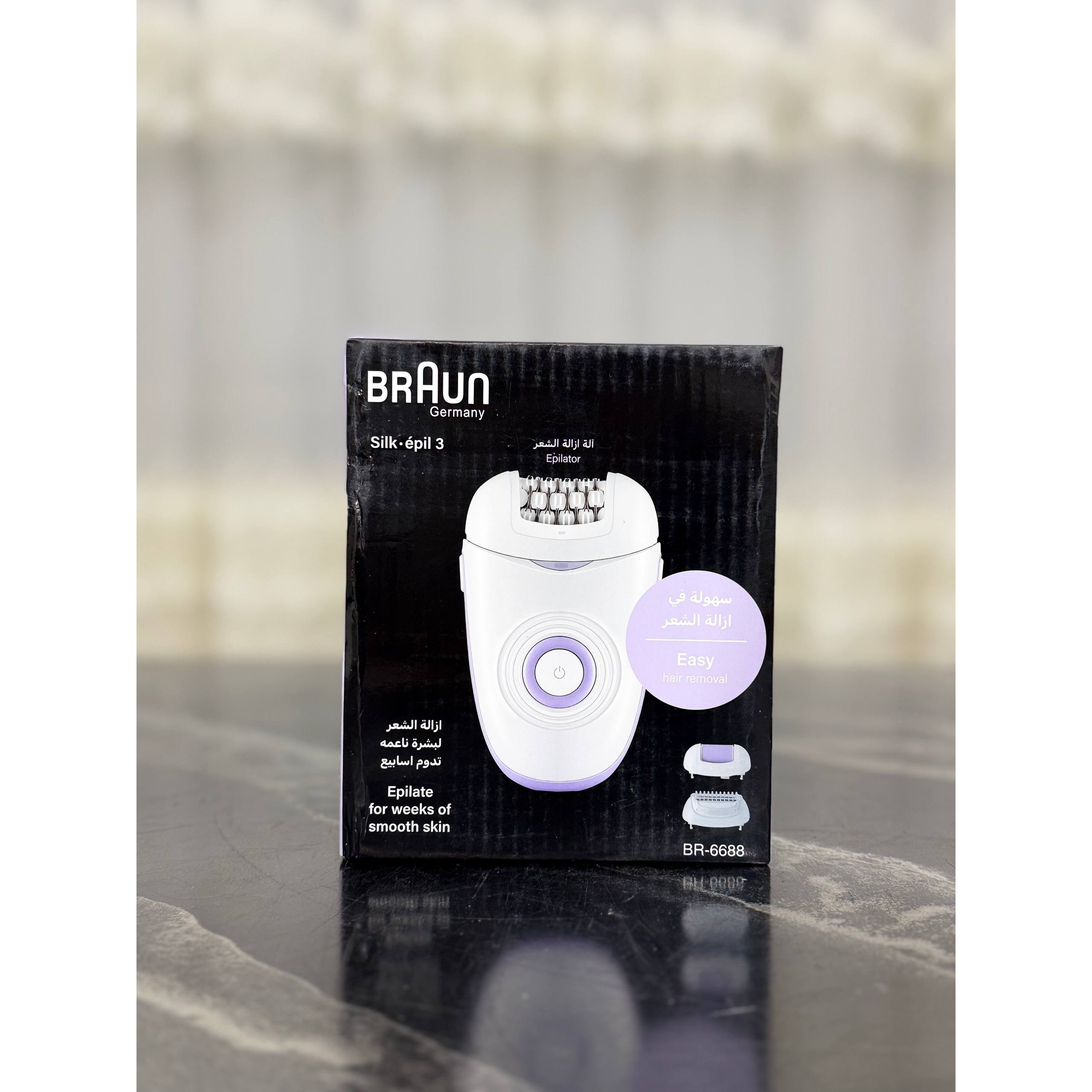 اپیلاتور سه کار براون مدل Silk-epil 3 BR-6688 با سری ماساژور و دو سرعتجدید