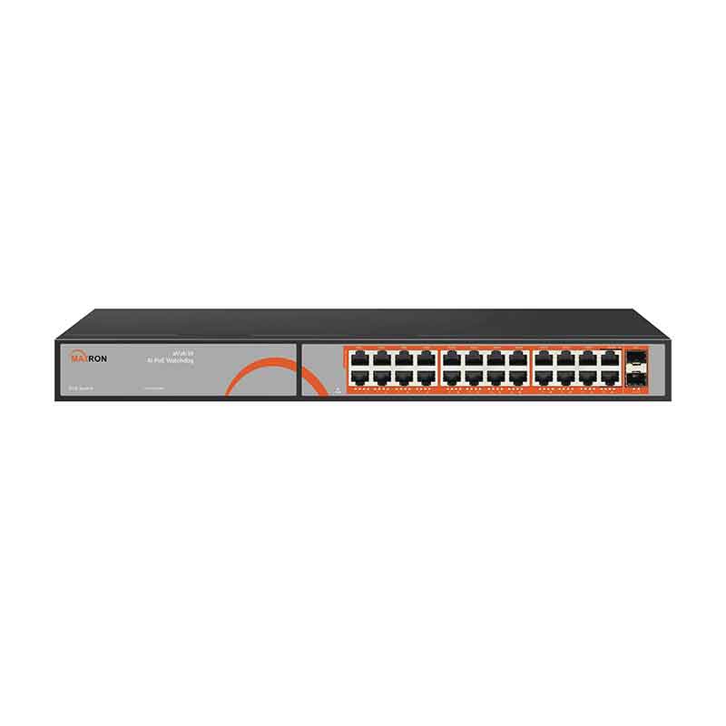 سوییچ شبکه 24 پورت Poe مکسرون مدل + Maxron MSW-3224GP-300Iجدید