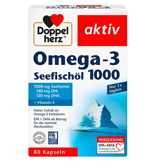 کپسول امگا 3 1000 داپل هرز 80عددی Omega-3 1000 Doppelherz