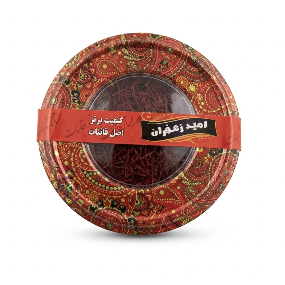 زعفران 2.3 گرمی امید زعفران – مدل طرح خاتم کد #3