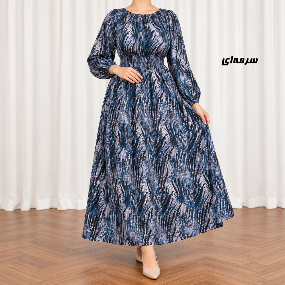 پیراهن ساحلی زنانه کش دار مدل طاولا کد CH2294