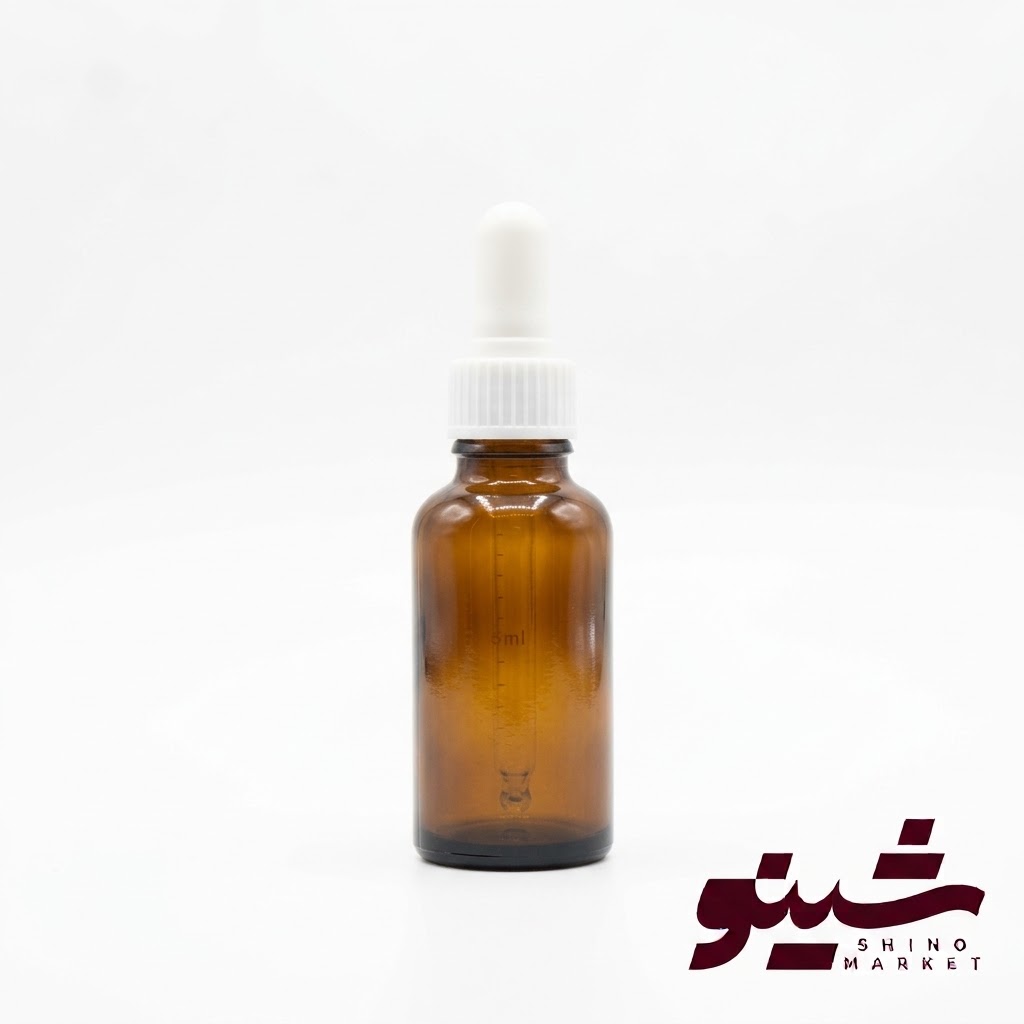 قطره چکان 30 میل قهوه ای سفید 10 عددی
