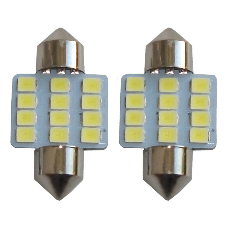 لامپ LED سقف خودرو سام مدل 12 فشنگی بسته 2 عددی