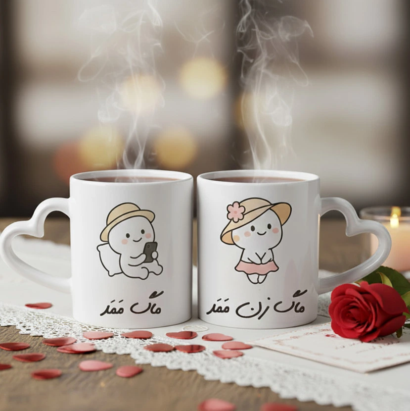 ست ماگ ممد و زن ممد با اسم دلخواه کد 45