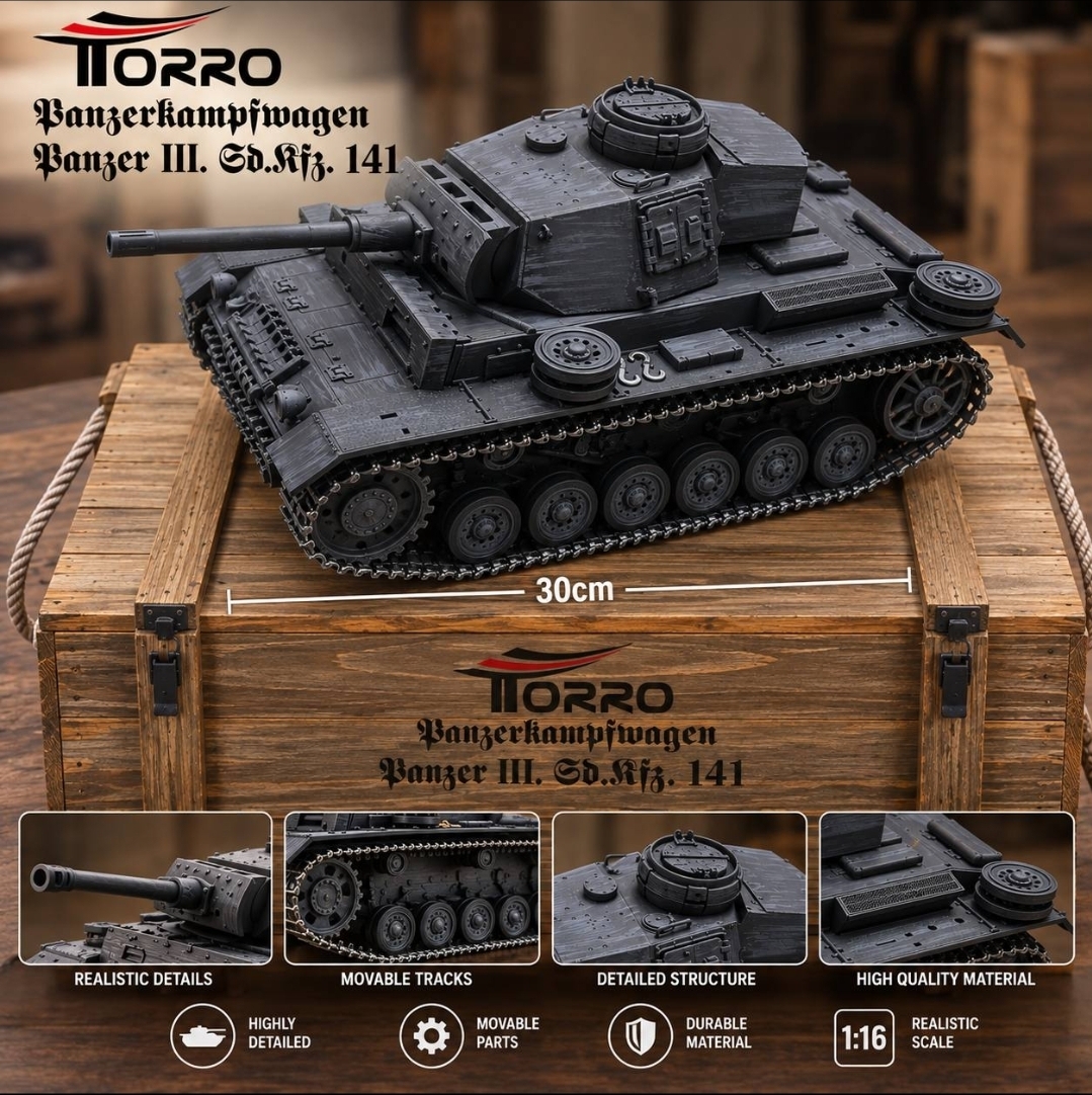تانک کنترلی Torro Panzerkampswagen Panzer III
