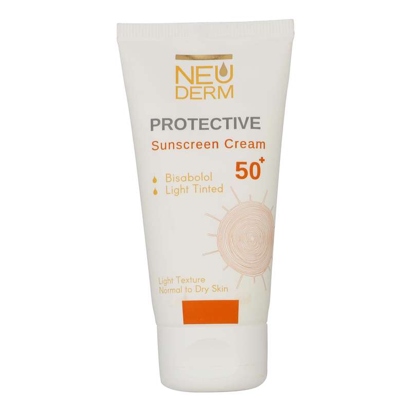 کرم ضد آفتاب بدون رنگ نئودرم SPF 50 مدل Highly Protective مناسب پوست های نرمال تا خشک حجم 50 میلیلیتر