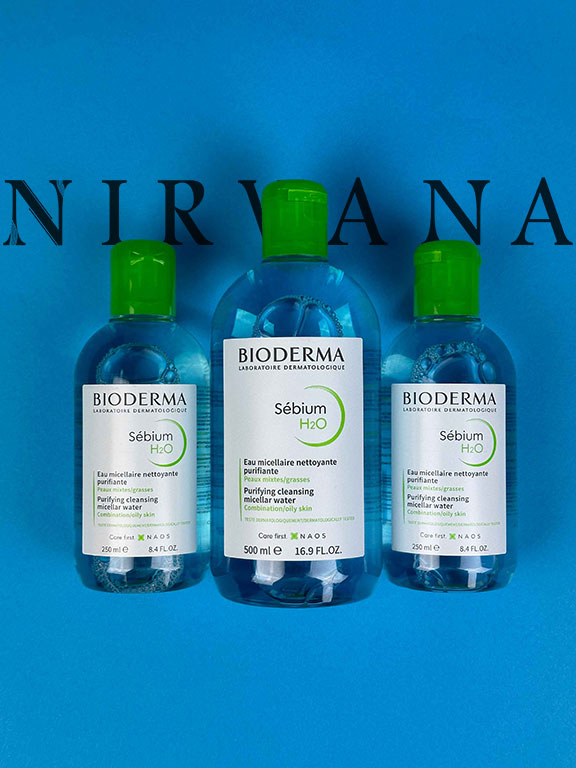 محلول پاک کننده آرایش سبیوم H2O بایودرما مخصوص پوست چرب و مختلط Bioderma