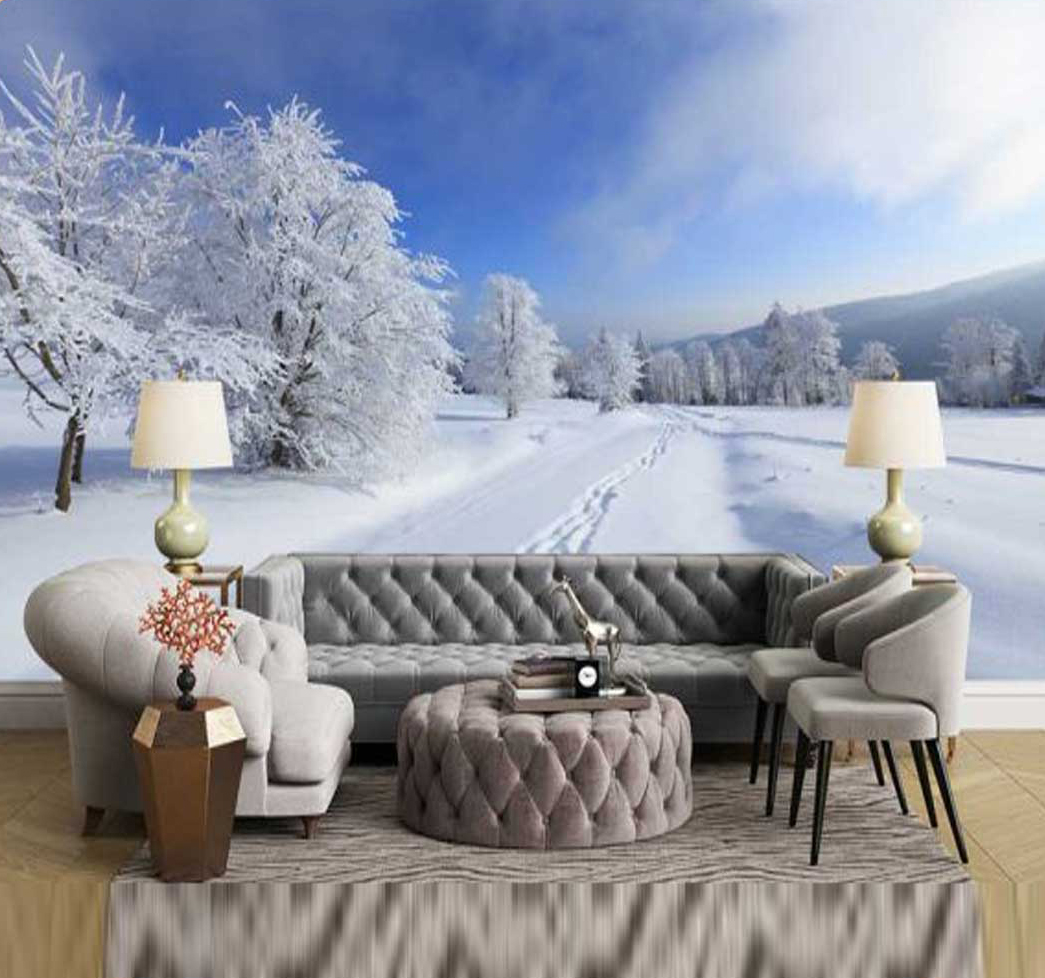 پوستر دیواری منظره سفیدپوش برفی کد n-6921