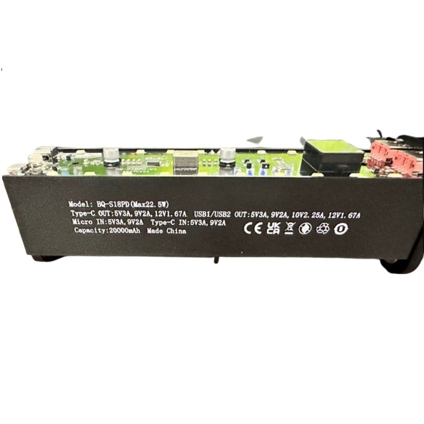 کیس Transparent پاوربانک فست شارژ 20000mAh با خروجی USB مدل BQ-S18PD