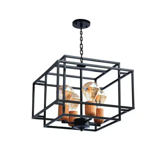 لوستر مدرن چوب و فلز کد 500420/4