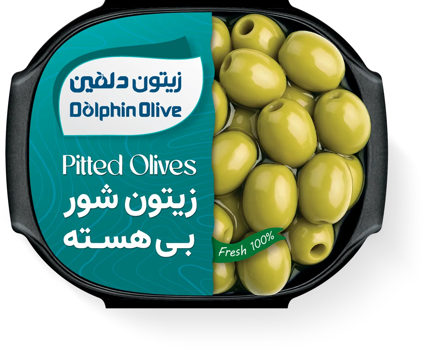 زیتون سبز بی هسته قایقی کوچک ممتاز 120 گرم