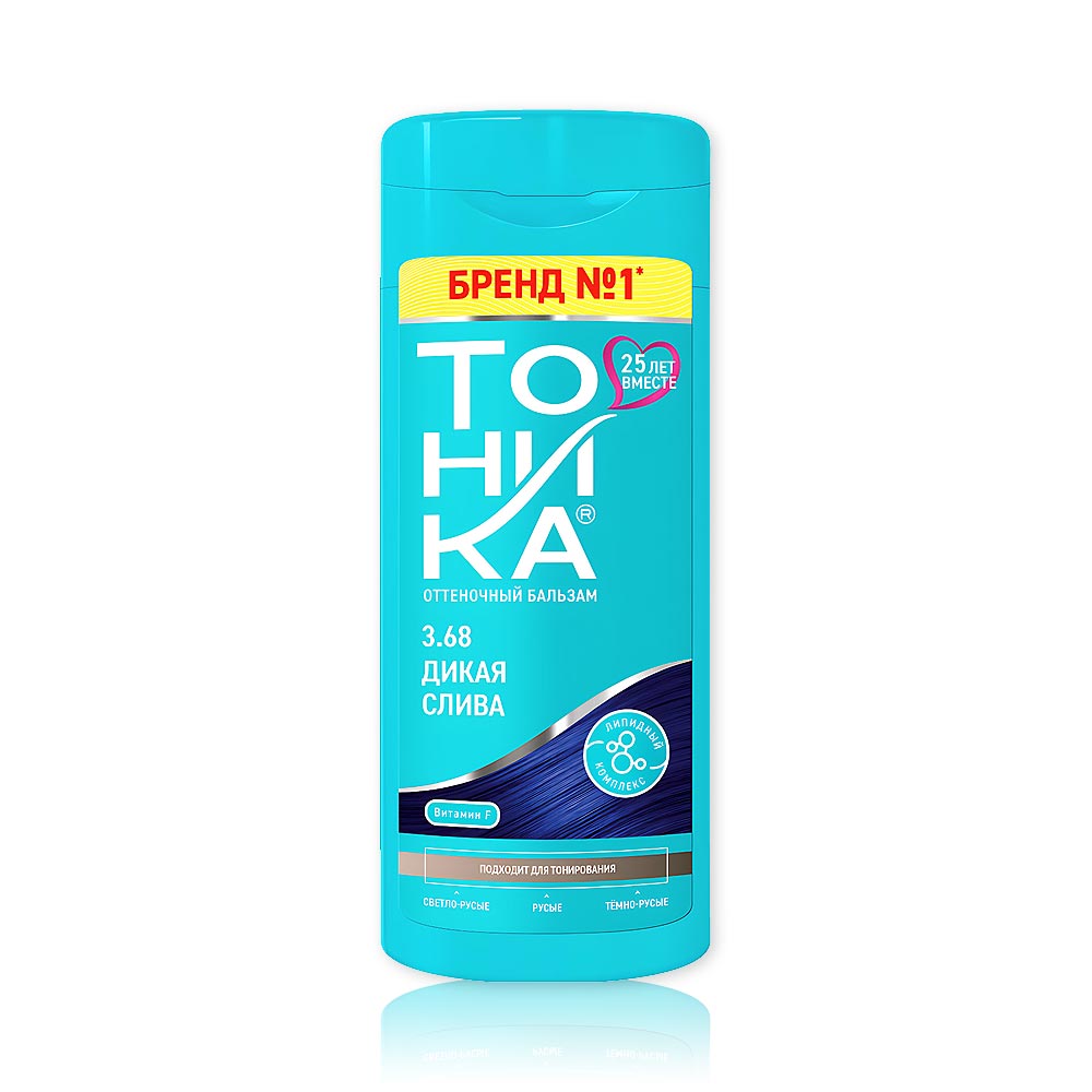 شامپو رنگ تونیکا 3.68 آلو وحشی (آبی پرکلاغی) بدون آمونیاک – TONIKA Wild Plum