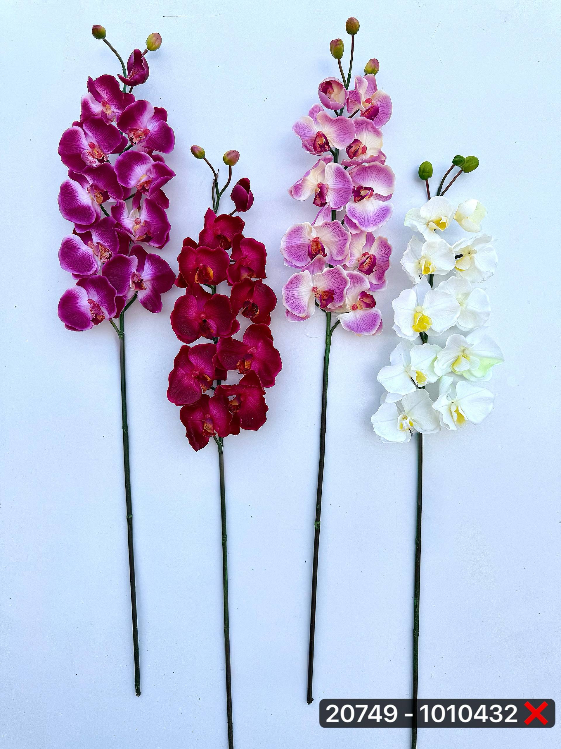 ارکیده 10گل لمسی خارجی(پک 12 عددی)