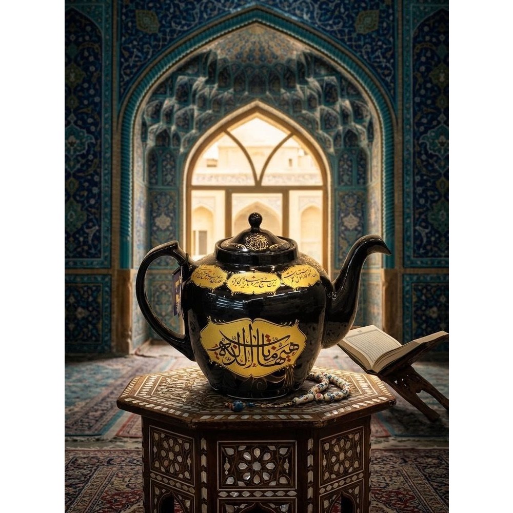 قوری چای ساز مشکی 4نفره