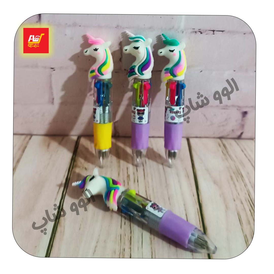 خودکار 4 رنگ یونیکورن و پونی کوتاه